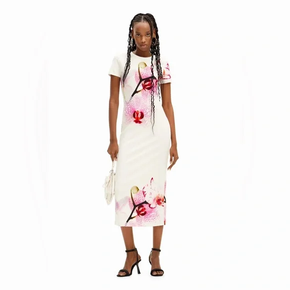 Desigual M. Christian Lacroix orchid midi dress XL - Picture 8 of 8